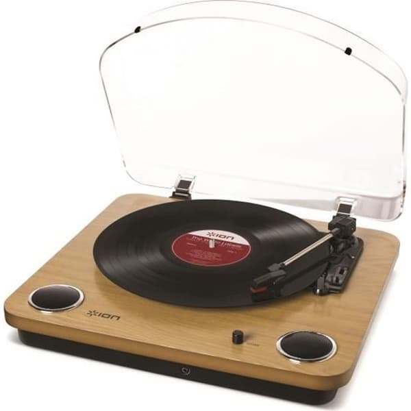 Vinyl skivspelare - ION Max LP Wood - Analog till digital ljudomvandlare - Kompatibel 33/45/78 rpm