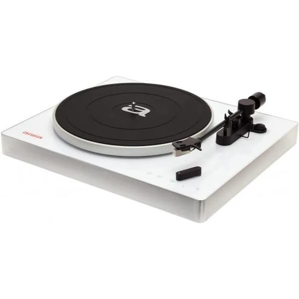 Aiwa APX-680BT/WT Bluetooth skivspelare vit 2 hastigheter 33/45 rpm, magnetiska aluminiumkapslar