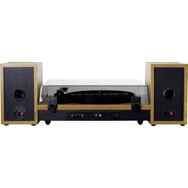 LENCO LS-300WD Bluetooth vinyl skivspelare 2 hastighetsinställningar MMC 2x10W 2 högtalare Trä