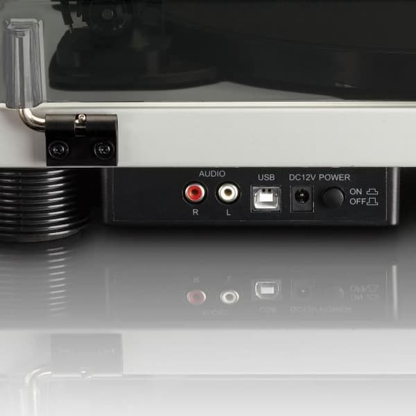 Skivspelare - LENCO - LS-50GY - Integrerade högtalare, USB, 33/45/78 RPM, Grå