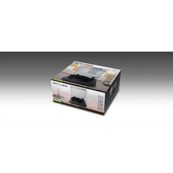 MUSE MT-105 DB Vinyl skivspelare - USB-port, 45 rpm skivadapter, metallarm - svart