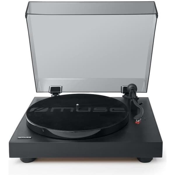 MUSE MT-105 DB Vinyl skivspelare - USB-port, 45 rpm skivadapter, metallarm - svart
