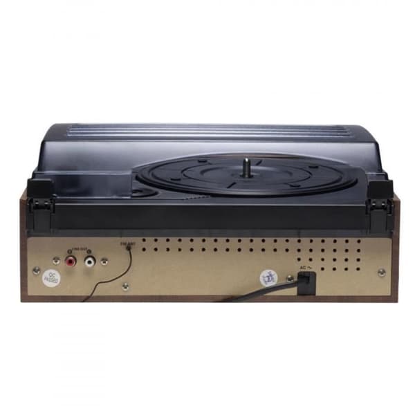 Vinylspelare - Denver - VPR-190 - FM Radio - Inbyggda högtalare - Träfinish