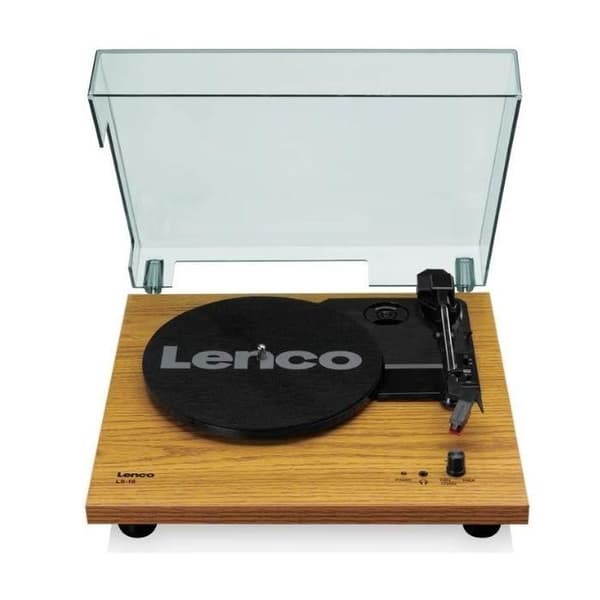 LENCO LS-10WD Vinyl skivspelare med 2 integrerade högtalare - 2 hastighetsinställningar 33 och 45 rpm - Keramisk stereopatron -