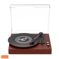Miniatyrbillede 2 af 2: Bluetooth Vintage Audio Pladespiller, Indbyggede Højttalere, 3-Hastigheds Funktionalitet,Jernoxid rød