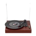 Miniatyrbillede 1 af 2: Pladespiller, 3 hastigheder (33, 45, 78 RPM), 2 stereo højttalere, optagefunktion,Jernoxid rød