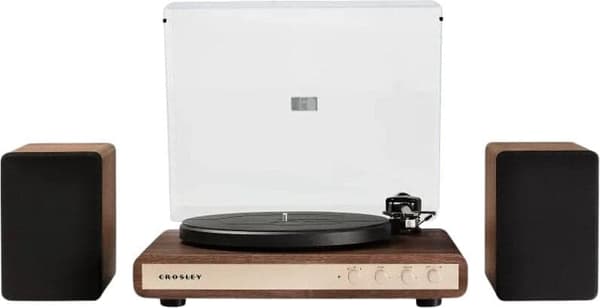 Crosley C65 skivspelare med högtalare, valnöt