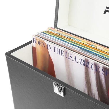 Fenton Vinylcase för ca 30 vinylskivor, svart