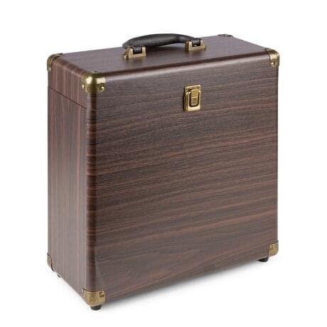 Fenton EC30 Vinylcase i mörkt trä, för ca 30 Vinyl skivor Vinylcase lyx i mörkt trä