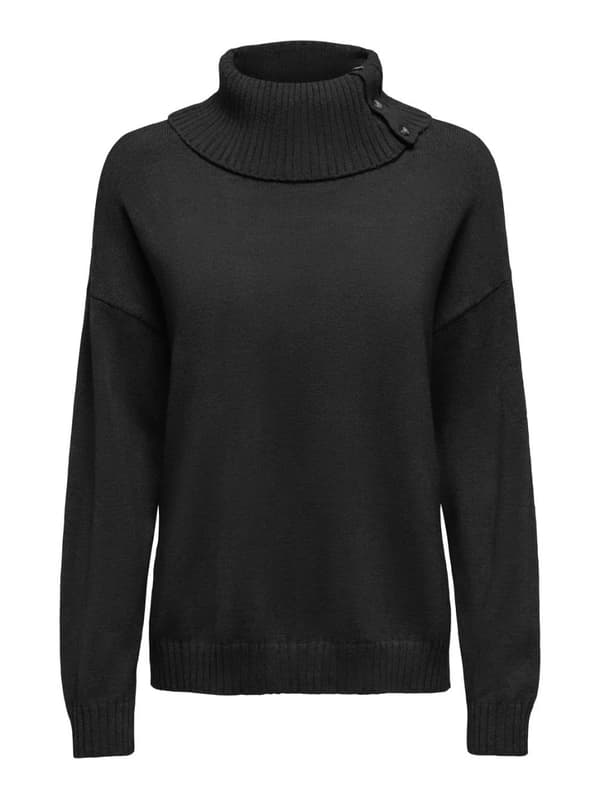 Only - onlJayden LS Button Split Neck Svart XS