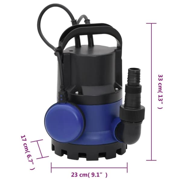 vidaXL Electric Garden Nedsenkbar pumpe for skittent vann 400 W