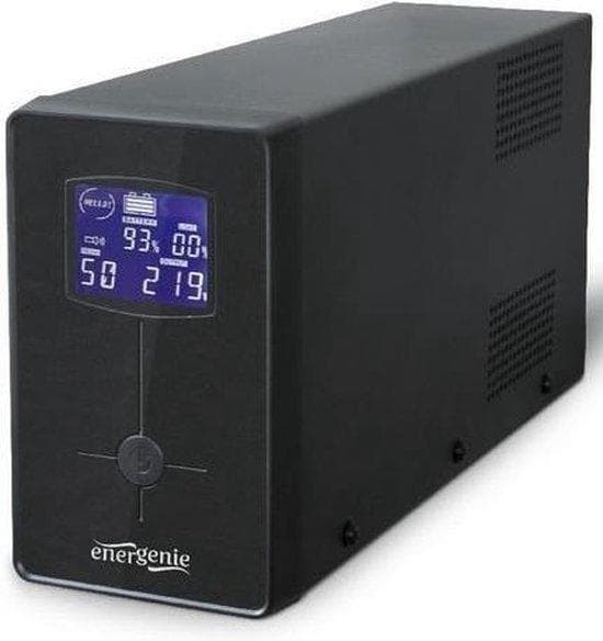 Gembird EG-UPS-031 - 650 VA - 390W - 220V - C13-kobling - Type F (Schuko) - Blysyreforseglet (VRLA) - 12 timer (EG-UPS-031) Sort