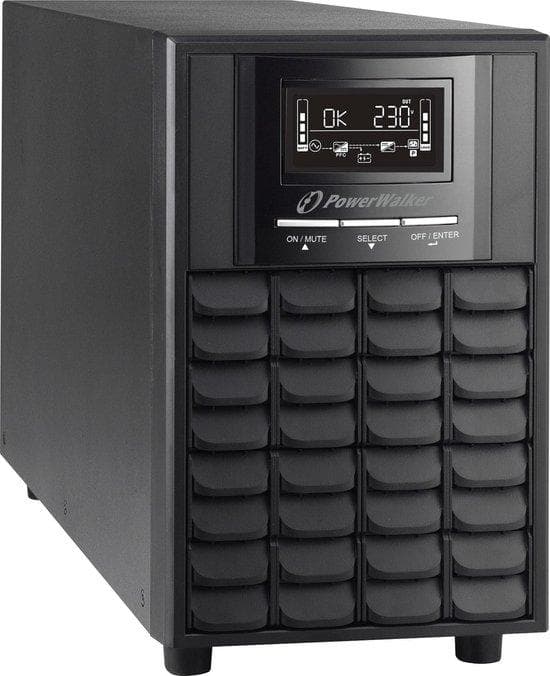 Bluewalker PowerWalker VI 1500 CW - UPS - AC 162 - 290 V - 1050 Watt - 1500 VA 9 Ah - RS-232, USB - Udgangsporte: 3 (10121131) Sort