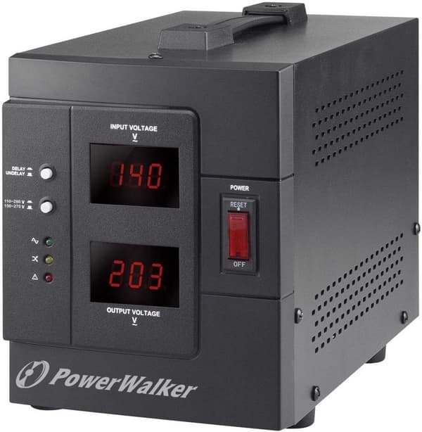 PowerWalker AVR 2000 SIV FR Spændingsregulator 110 - 280 V 2 AC Output(s) Sort