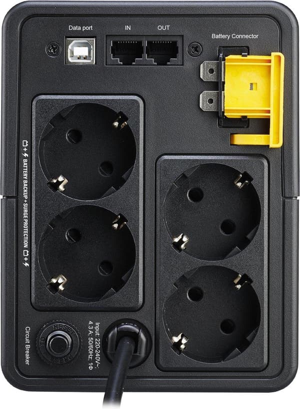 APC Back-UPS BX950MI-GR - Nødstrømforsyning, 950VA, 4x stik, USB