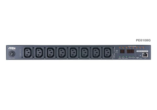 ATEN ALTUSEN PE6108G - Strømfordelingsenhed - AC 100-240 V - 2,4 kW - Ethernet 10/100 - Indgang, indgang IEC 320 EN 60320 C14 - Udgangsstik: 8 - 1U (P