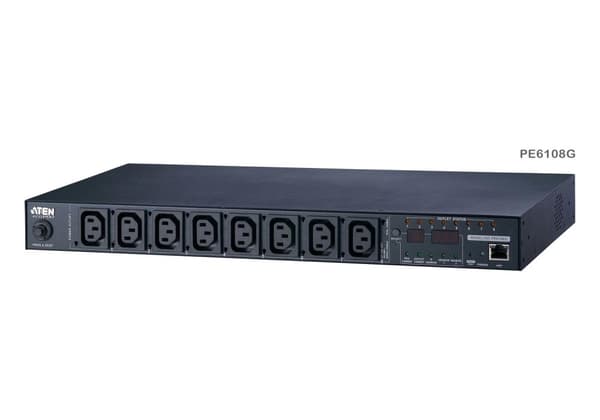 ATEN ALTUSEN PE6108G - Strømfordelingsenhed - AC 100-240 V - 2,4 kW - Ethernet 10/100 - Indgang, indgang IEC 320 EN 60320 C14 - Udgangsstik: 8 - 1U (P Sort