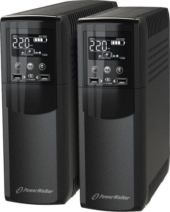 Bluewalker PowerWalker VI 600 CSW - UPS - AC 170-280 V - 360 Watt - 600 VA 7 Ah - USB - Udgangsporte: 4 (10121110) Sort