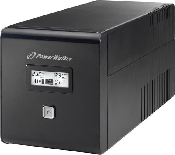 PowerWalker VI 1000 LCD 1 kVA 600 W 4 AC udgang(er) Sort