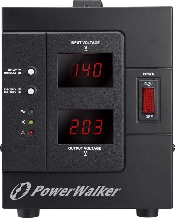 Bluewalker PowerWalker AVR 2000/SIV - Automatisk spændingsregulering - AC 230 V - 1600 Watt - 2000 VA - 2 udgangsstik (10120306)