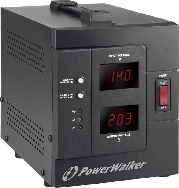 Bluewalker PowerWalker AVR 2000/SIV - Automatisk spændingsregulering - AC 230 V - 1600 Watt - 2000 VA - 2 udgangsstik (10120306)