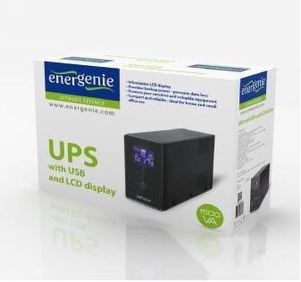 Gembird EG-UPS-033 nødstrømsforsyning (UPS) Line-Interactive 1200 VA 720 W 3 AC-stikkontakt(er)