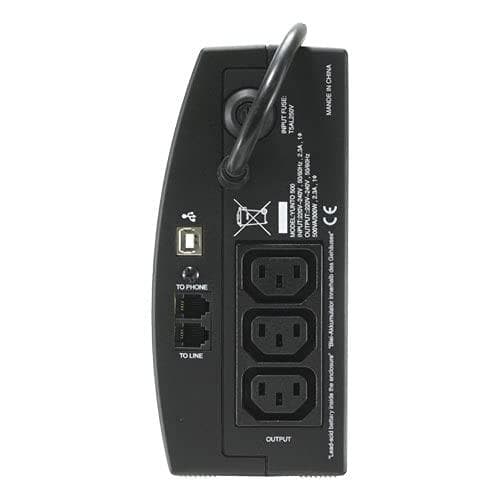 ONLINE Yunto 500 - UPS - AC 230 V - 300 Watt - 500 VA 7 Ah - USB - Udgangsstik: 3