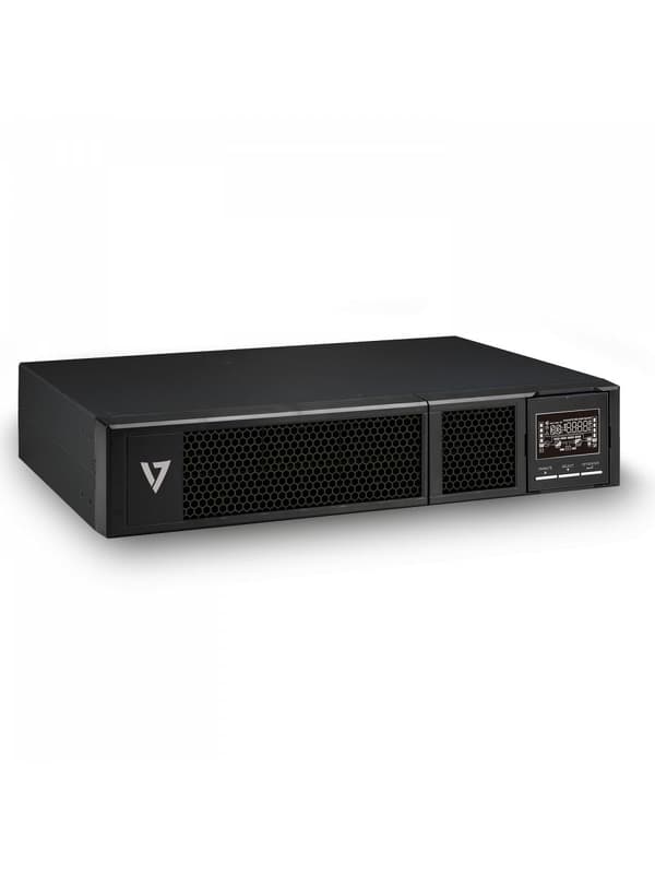 V7 UPS2URM1500DC-NC - UPS (rackmonterbar/ekstern) - AC 200/208/220/230/240 V - 1500 Watt - 1500 VA - 1-faset - 9 Ah - Ethernet 10/100, RS-232, USB - u