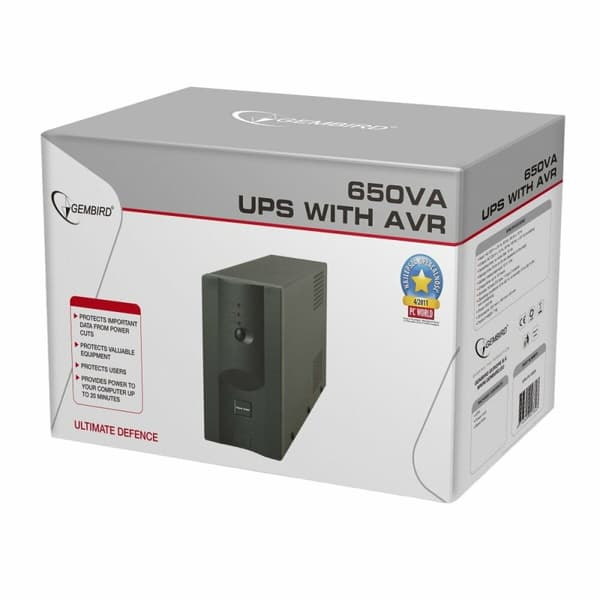 System til Uafbrydelig Strømforsyning Interaktivt UPS GEMBIRD UPS-PC-652A 390 W