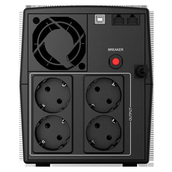 UPS NJOY, "KEEN 2000", Line Int. cu management, tower, 2000VA/1200W, AVR, Schuko x 4, 2 x baterie GP09122L, back-up 1 - 10 min., "UPLI-LI200KU-CG01B" Sort