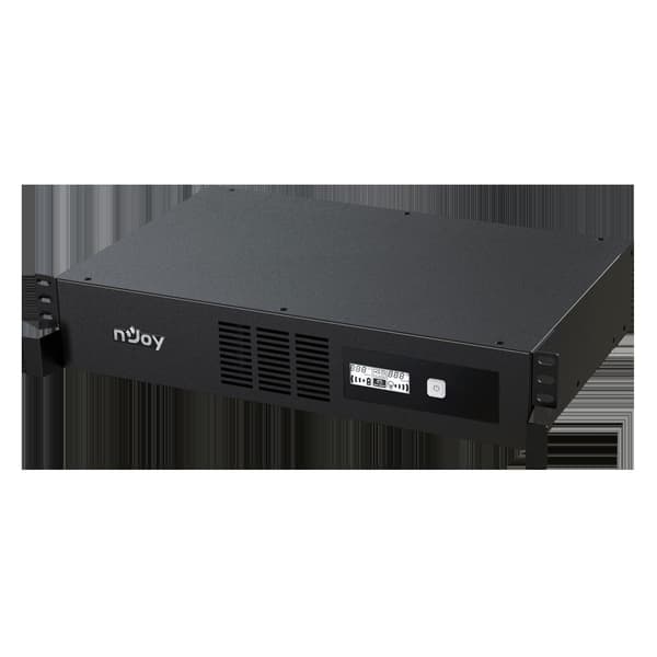 UPS NJOY, "CODE 1000", Line Int. cu sinusoida pura cu management, rack, 1000VA/600W, AVR, IEC x 8, 2 x baterie GP07122L, display LCD, back-up 1 - 10 m