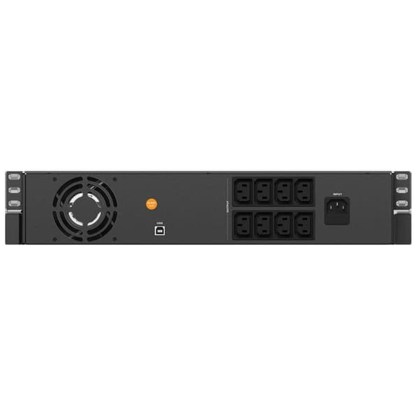 UPS NJOY, "CODE 2000 ", Line Int. cu sinusoida pura cu management, rack, 2000VA/1200W, AVR, IEC x 8, 2 x baterie GP09122L, display LCD, back-up 1 - 10 Sort