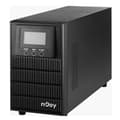 Miniatyrbillede 1 af 5: UPS NJOY, "ATEN PRO 1000", Online cu sinusoida pura, tower, 1000VA/900W, AVR, Schuko x 3, 2 x baterie 12V/9Ah, display LCD, back-up 1 - 10 min., "PWUP
