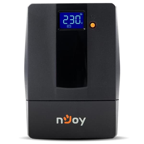 UPS NJOY, "HORUS P 600", Line Int. cu management, mini tower, 600VA/360W, AVR, Schuko x 2, 1 x baterie GP07122L, display LCD, back-up 1 - 10 min., "PW