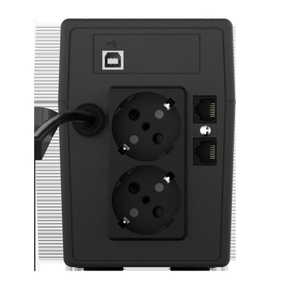 UPS NJOY, "Cadu 650", Line Int. cu management, mini tower, 600VA/360W, AVR, Schuko x 2, 1 x baterie GP07122F, display LCD, back-up 1 - 10 min., "UPCMT Sort