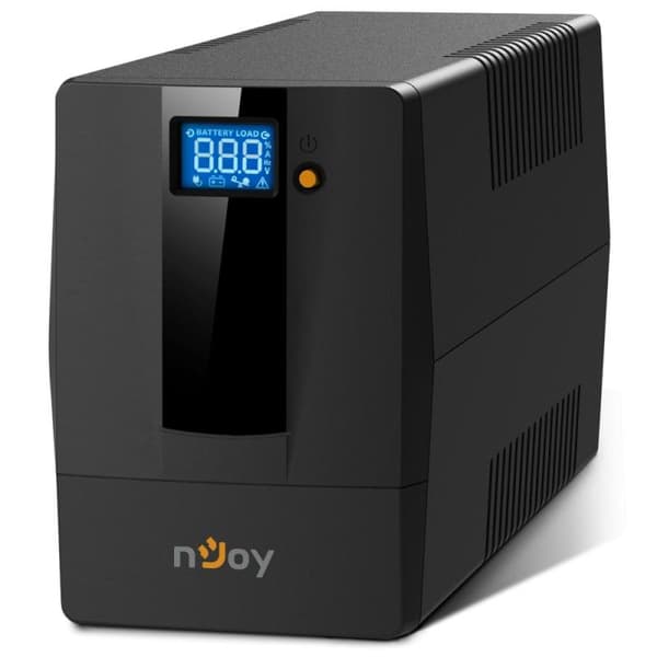 UPS Njoy "HORUS", Line int., mini Tower, AVR, Schuko x 2, display LCD, back-up 1 - 10 min. "PWUP-LI080H1-AZ01B" (timbru verde 11 lei)