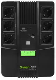 Green Cell AiO 800VA LCD Line-Interactive 0.8 kVA 480 W 6 AC outlet(s) Sort