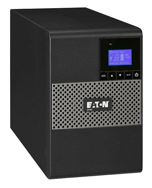 5P 1150VA/770W, line interactive pure sinus output, 4 min at full load, 3 years warranty (2 years for batteries) Sort