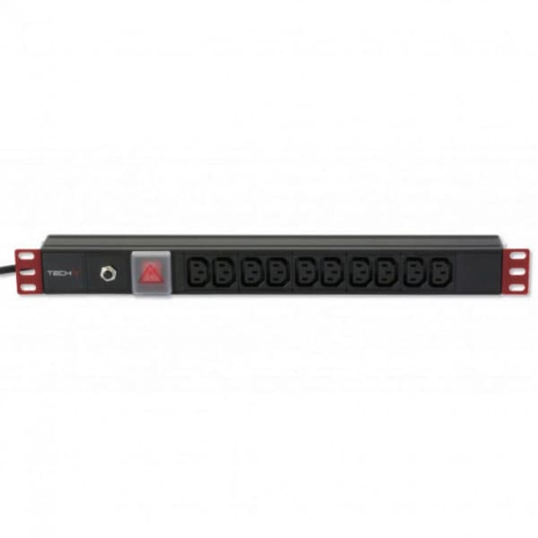 RACK POWER STRIP 1U 10x C13 SOCKET C14 PLUG FOR UPS