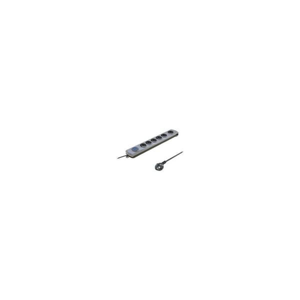 Listwa antyprzepięciowa Quick Switch, 6 gniazd, 1,8m, szara