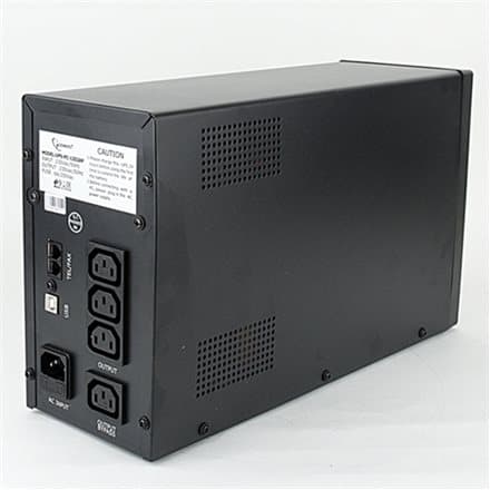 Gembird UPS-PC-1202AP uninterruptible power supply (UPS) Line-Interactive 1.2 kVA 720 W 4 AC outlet(s) Sort
