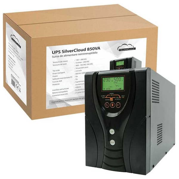 Silvercloud Ups 850va Sort One Size / EU Plug