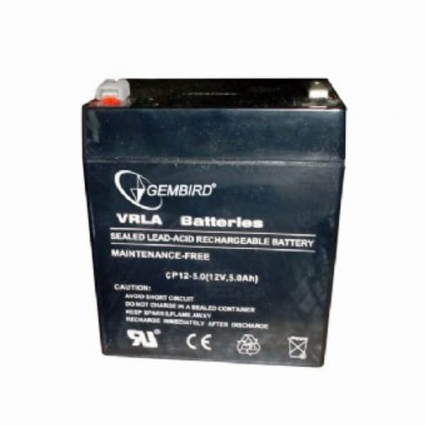 Batteri til System til Uafbrydelig Strømforsyning GEMBIRD 12V, 5Ah 5 Ah 12 V