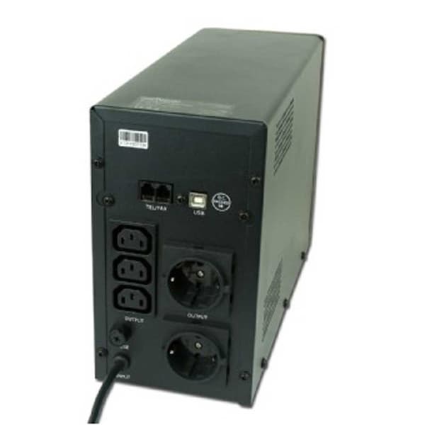 Energenie Udgang Ups Gembird Eg-ups-033 Line-interactive 1200 Va 720w 3 Sort EU Plug