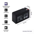 Miniatyrbild 4 av 5: Batteri till System för Avbrottsfri Strömförsörjning UPS Qoltec 53030 7 Ah 12 V