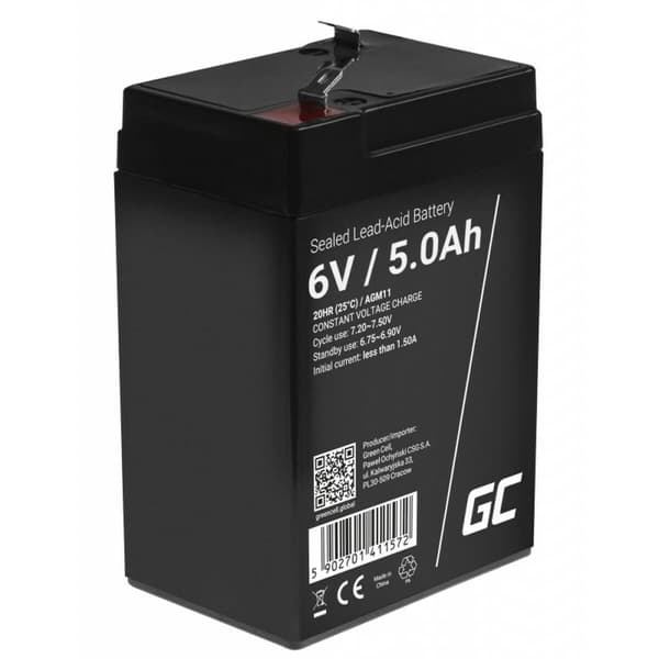 Batteri til System til Uafbrydelig Strømforsyning Green Cell AGM11 5 Ah 6 V