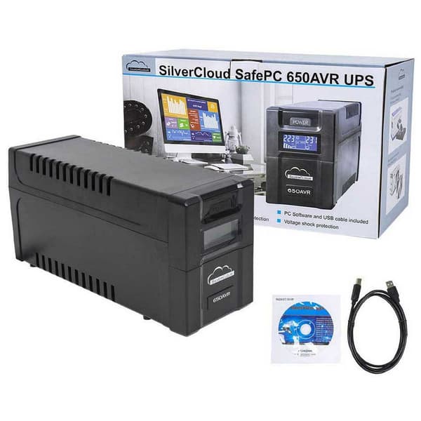 Silvercloud Safepc 650avr Ups Sort One Size / EU Plug