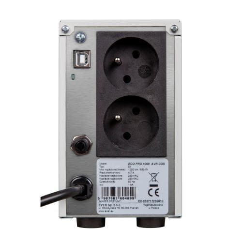 Ever ECO PRO 1000 AVR CDS Line-Interactive 1 kVA 650 W 2 AC-udtag(er)