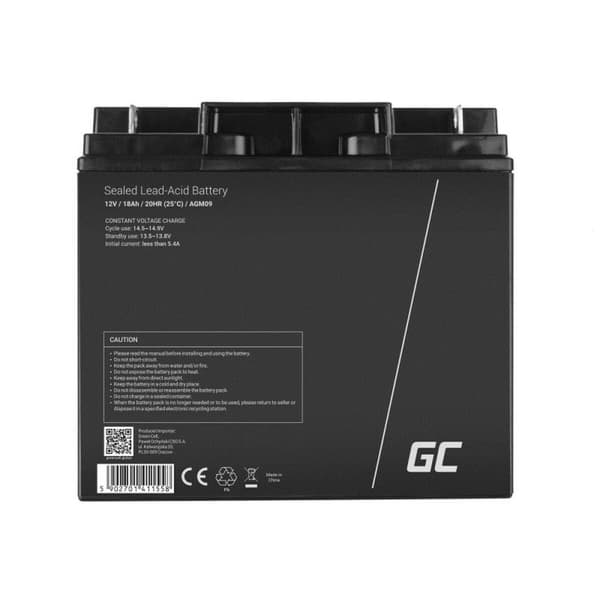 Batteri till System för Avbrottsfri Strömförsörjning UPS Green Cell AGM09 18000 mAh 12 V