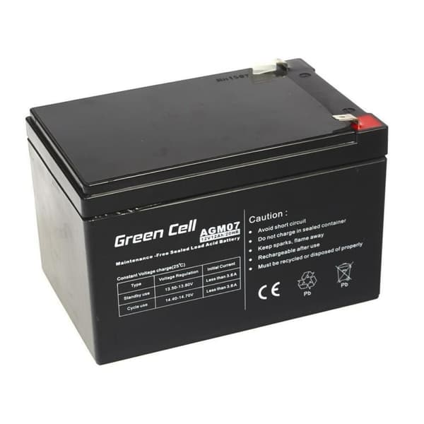 Batteri til System til Uafbrydelig Strømforsyning Green Cell AGM07 12 Ah 12 V
